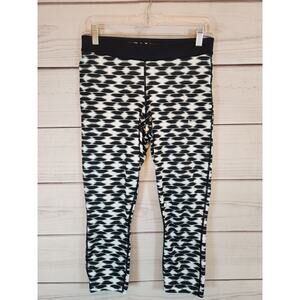 Nike Women's Black White‎ Relay Print Running Fitness Gym Leggings Size M